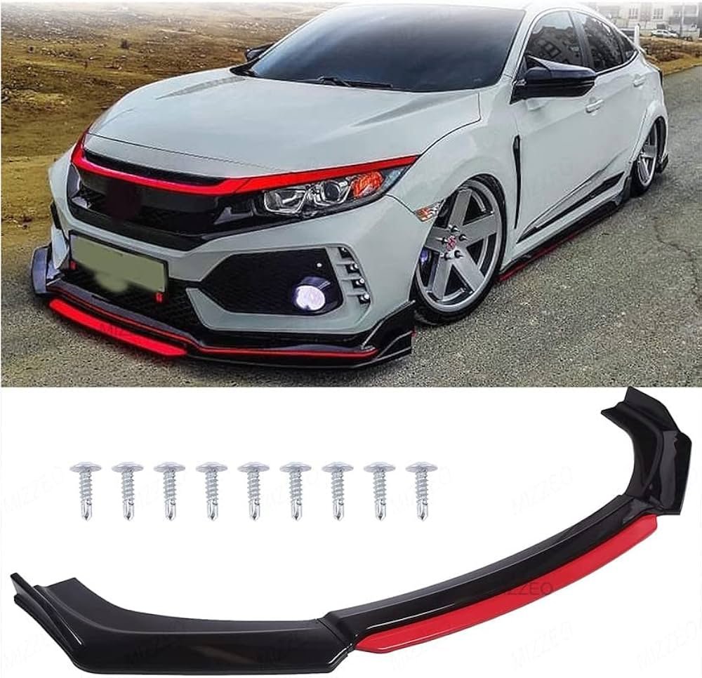 Car Front Splitter with red line