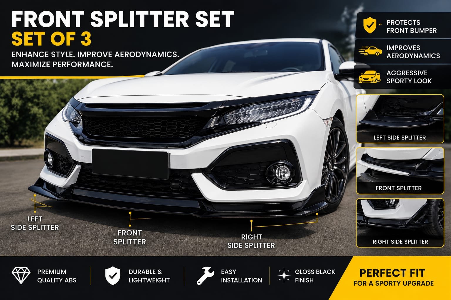 Splitter ABS set of 3